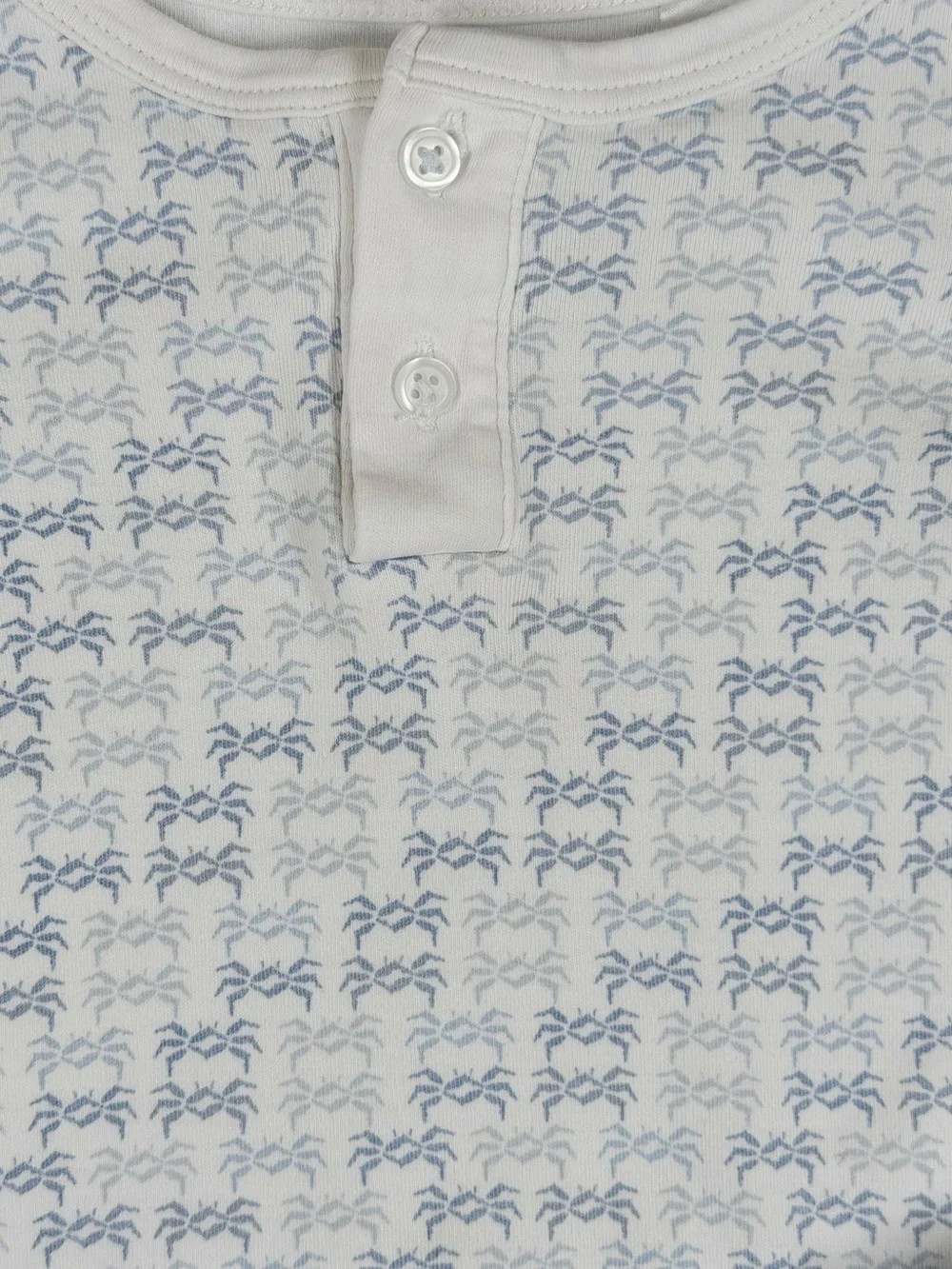 LILA and HAYES Long Sleeve Jack Pajamas in Blue Crab Print - 12-18M